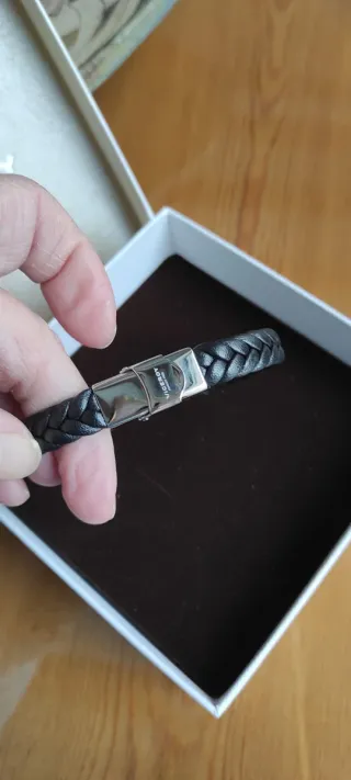 Pulsera Viceroy Hombre Cuero y Plata