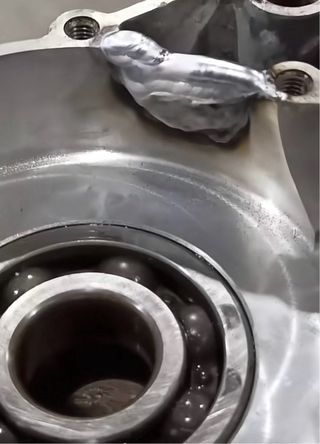 Reparación soldador cárter roto soldador aluminio