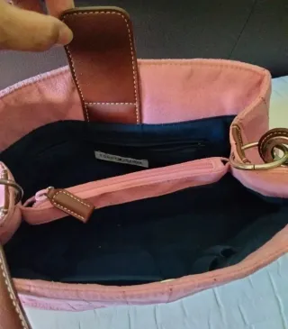 Bolso antelina rosa Tommy Hilfiger