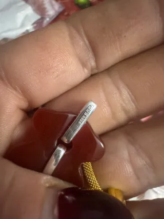 Colgante Tous Plata S925 Rojo