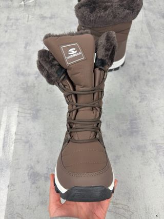 Stivali da neve marroni pelliccia n.39
