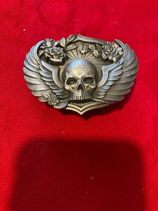 Fibbia vintage 1988 americana teschio rose