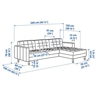 Sofa IKEA LANDSKRONA chaiselongue