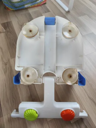 Asiento bañera bebé azul y blanco