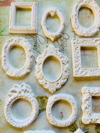 Cornici gesso shabby chic set 11 pz