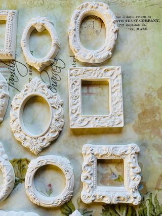Cornici gesso shabby chic set 11 pz