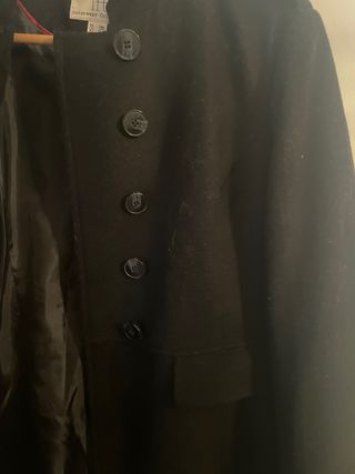 Abrigo lana negro talla XL nuevo con etiqueta