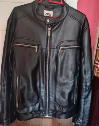 Parka Zara Negra Hombre