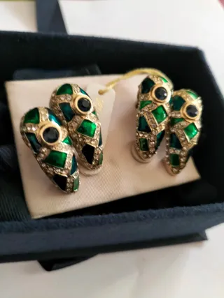 Espectacular pendientes antiguos chapados en oro