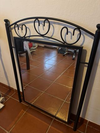 Espejo Forja Negro