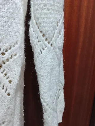 Jersey calado señora blanco/crema