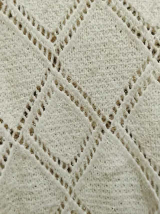 Jersey calado señora blanco/crema