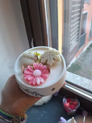 Candela artigianale decorata