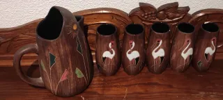 Juego de 6 vasos de cerámica