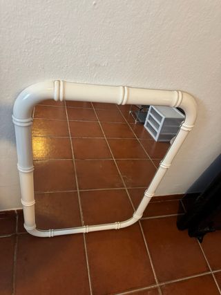 Espejo Marco Madera Blanco