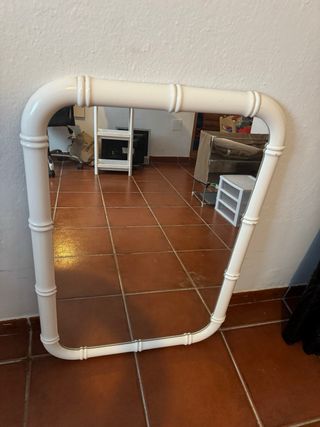 Espejo Marco Madera Blanco