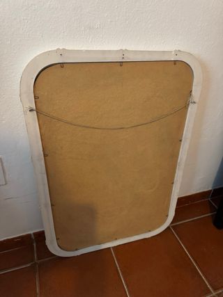 Espejo Marco Madera Blanco