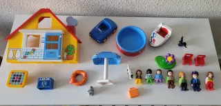 Playmobil 1 2 3 Casa con Coche y Barco