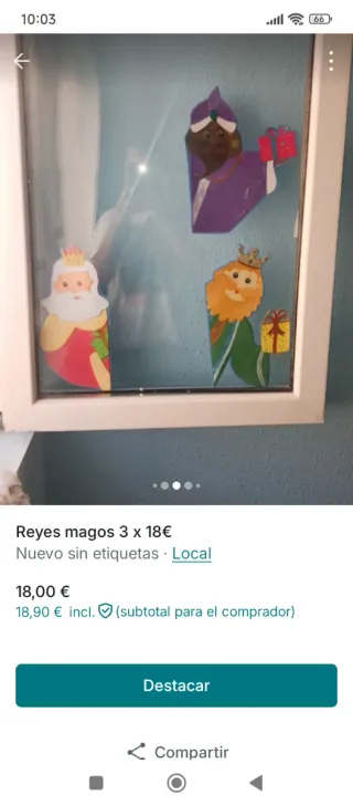 Figura Reyes Magos 5€ cada uno