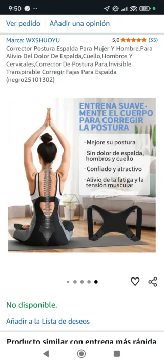 Corrector Postura Espalda Mujer y Hombre