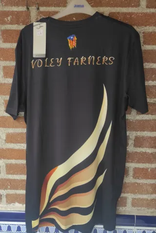 Camiseta Joma Talla L Negra con Diseño