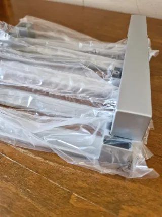 Tiradores de armario plateados (pack 6)