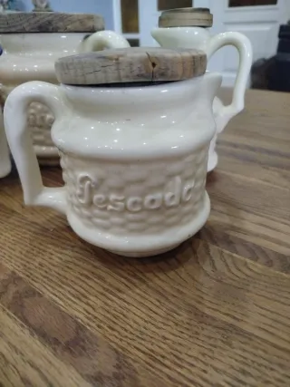 Juego de cocina vintage de cerámica