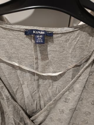 Camiseta lactancia Kiabi gris Talla M