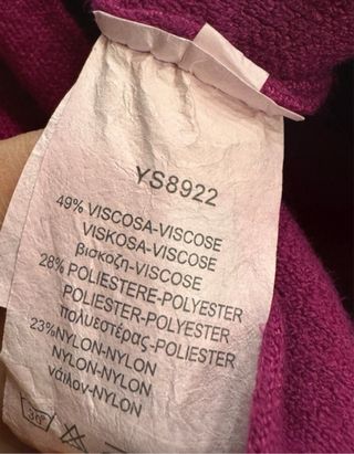 Cardigan ciclamino con cappuccio taglia unica