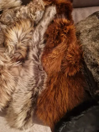 Lotto 15 pezzi colletti pelliccia