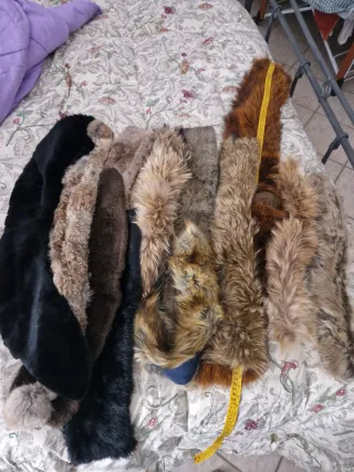 Lotto 15 pezzi colletti pelliccia