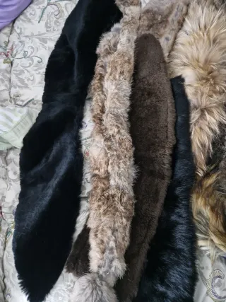 Lotto 15 pezzi colletti pelliccia