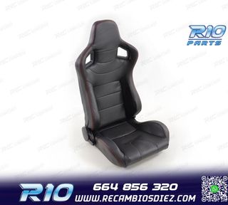 ASIENTO DEPORTIVO CARBONO SEMI BAQUET LOOK RS NEGRO
