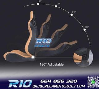 ASIENTO DEPORTIVO SEMI BAQUET ESTILO RS CUERO BEIGE