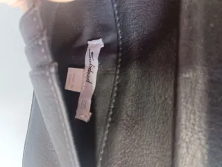 Mini bolso/cartera negro con cadena plateada