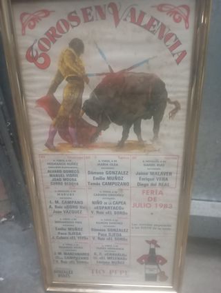 Carteles Toros Valencia-Zaragoza 1979-84.Desde 45€