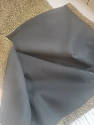 Falda midi Bimba y Lola dorada