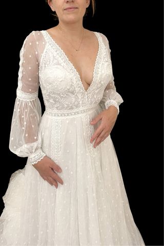 Vestido Novia Boho Talla 38 Sin Usar