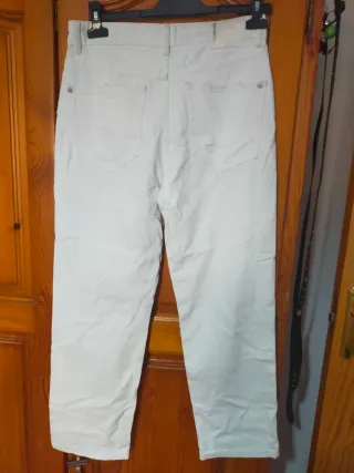 Pantalones vaqueros blancos rotos Talla 38