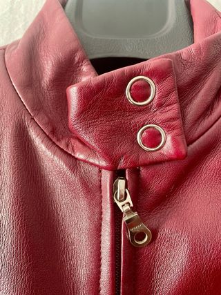 Cazadora piel cordero granate/burdeos Lamb Leather