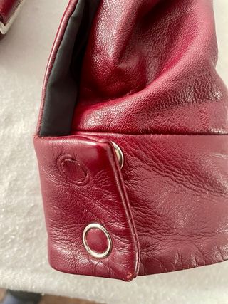 Cazadora piel cordero granate/burdeos Lamb Leather