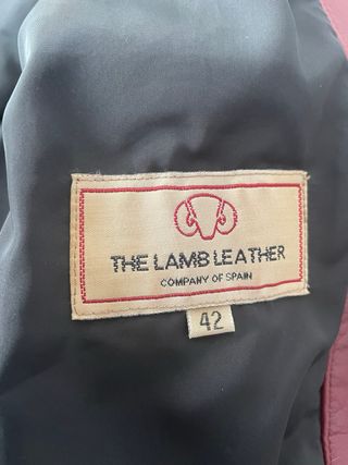 Cazadora piel cordero granate/burdeos Lamb Leather
