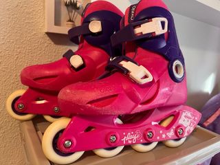 Patines Oxelo rosas talla ajustable niña