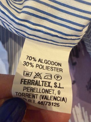 Camisa de hombre CORSARE azul y blanca Talla M