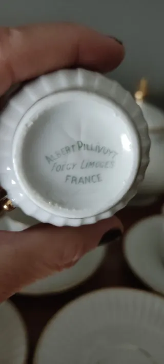 Juego Café porcelana Albert Pillivuyt Limoges.