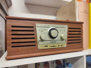 Tocadiscos retro Telefunken Marrón y Dorado