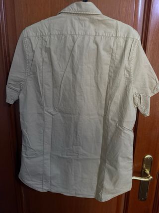 Camisa Vaquera Capri Manga Corta Beige Talla M