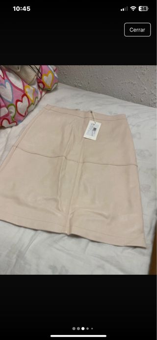 Dos faldas polipiel efecto piel talla M