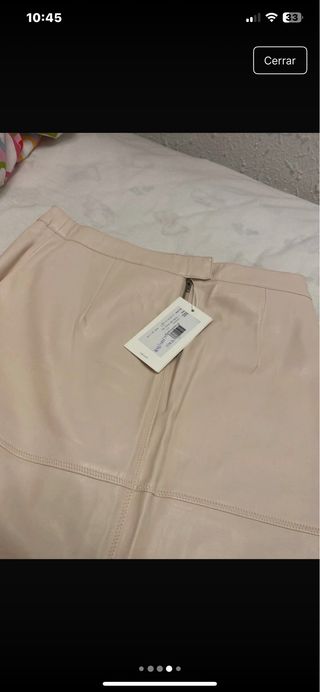 Dos faldas polipiel efecto piel talla M