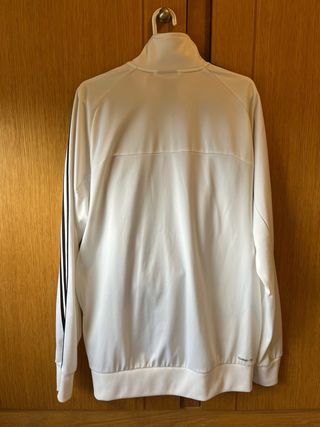 Chaqueta Adidas blanca con rayas negras